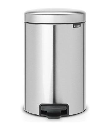 Atkritumu tvertne ar pedāli NewIcon, 12l, matt steel FPP - Image 1