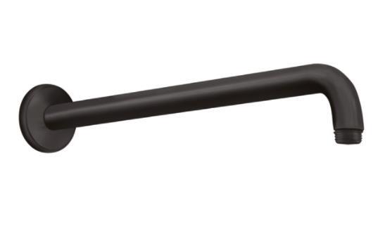 Dušas galvas turētājs, 389 mm, no sienas, matēts melns - Image 1