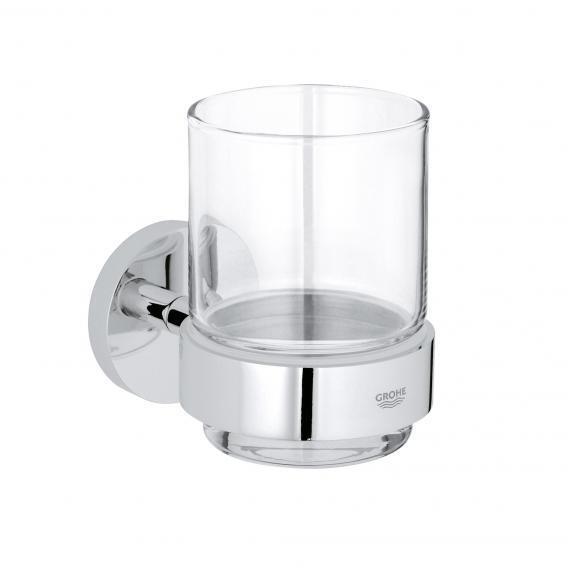 Glāze ar turētāju Essentials New, hroms - Image 1