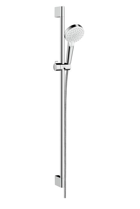 Rokas dušas komplekts Crometta 1jet, 650 mm, balts/hroms - Image 1