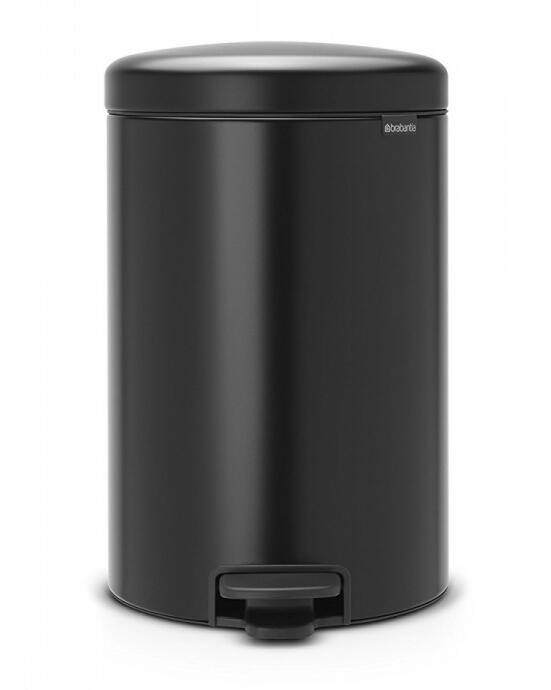 Atkritumu tvertne ar pedāli NewIcon, 20l, matēts melns - Image 1