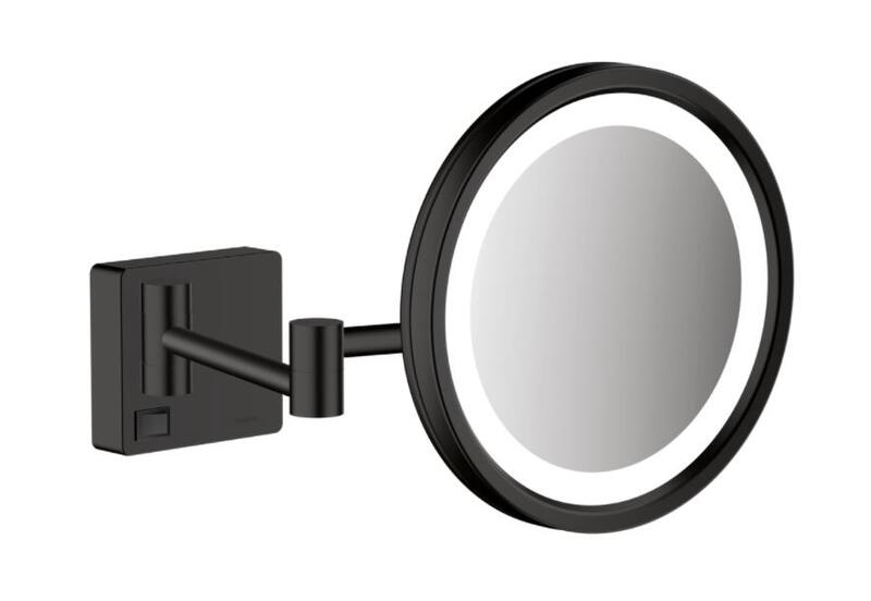 Kosmētiskais spogulis ar apgaismojumu AddStoris, matēts melns - Image 1