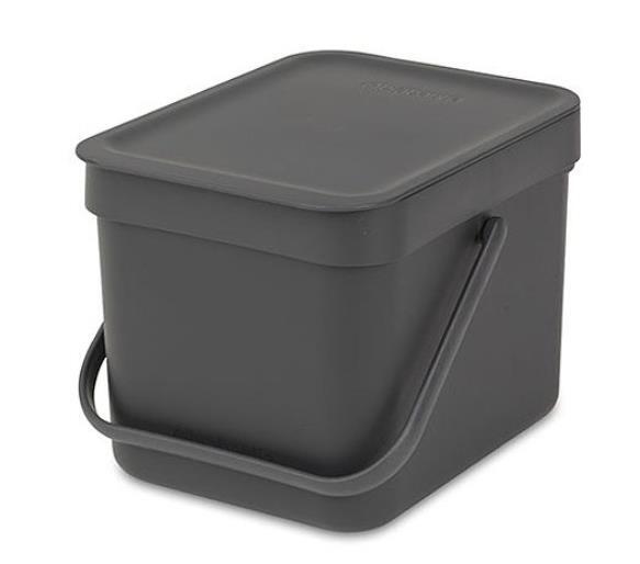 Atkritumu tvertne Sort&Go, 6l, grey - Image 1