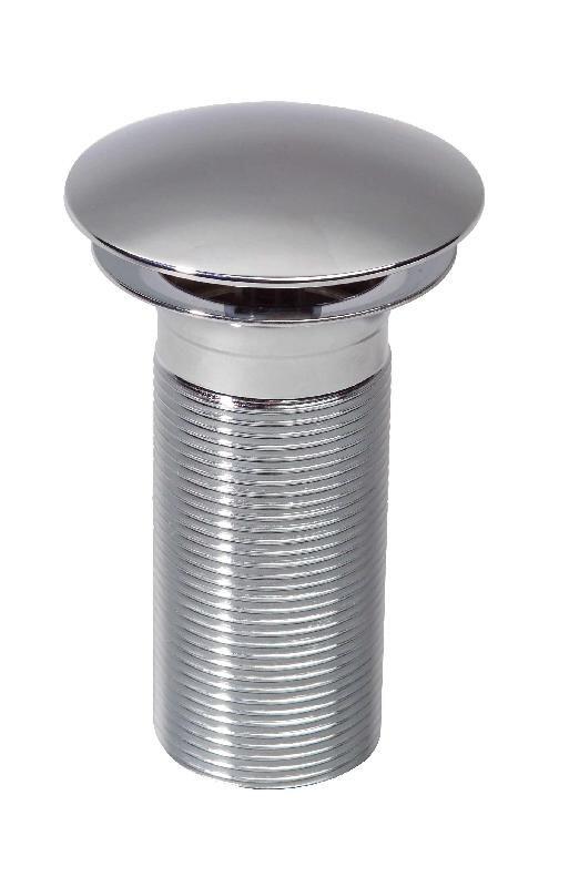 Izplūde ar dekoratīvo vāciņu, 1¼ , h=100 mm, hromēts misiņš - Image 1
