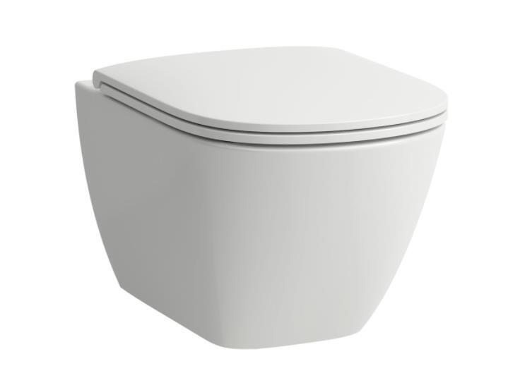 Pods ar SC vāku Lua rimless, 360x520 mm, stiprināms pie sienas, balts - Image 1