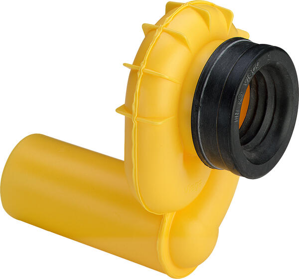 Pisuāra sifons, d=50x50 mm, horizontāls, plastmasa, dzeltens - Image 1