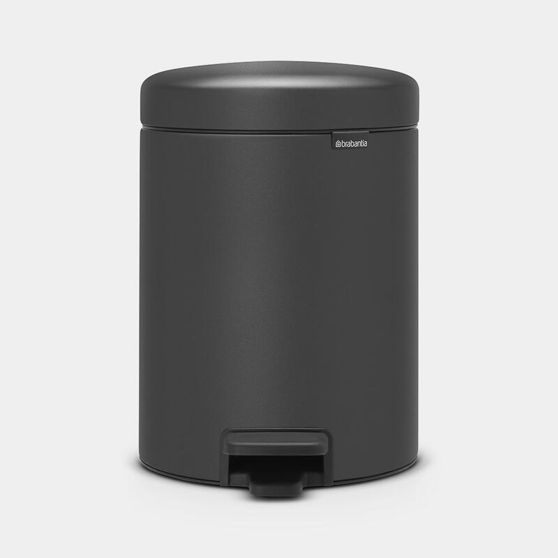 Atkritumu tvertne ar pedāli NewIcon, 5l, mineral infinite grey - Image 1