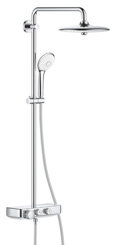 Dušas sistēma ar termostatu SmartControl Euphoria Mono 260, hroms - Image 1