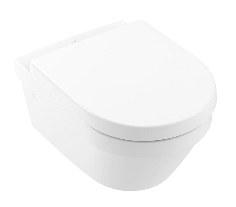 Pods ar QR/SC vāku Architectura Oval Rimless, stiprināms pie sienas, 370x530 mm, balts - Image 1