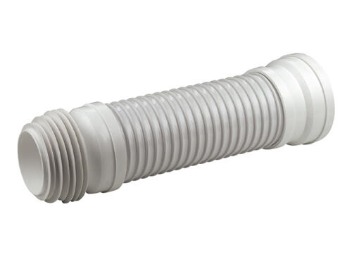 Gofrēts pieslēgs podam, 400 mm, plastmasa, balts - Image 1