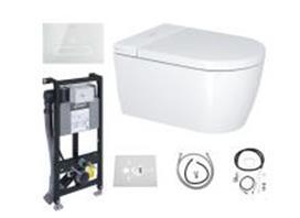 Komplekts-pods SensoWash Starck F Plus, rāmis, taustiņš A2 +pieslēguma komplekts, balts - Image 1