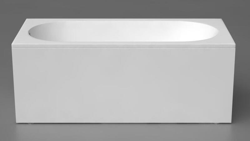 Vanna Libero, 1695x795 mm, bez paneļa, ar sifonu, balta akmens masas - Image 1