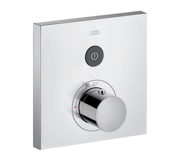 Termostata ShowerSelect Square virsapmetuma daļa, ar 1 izeju, hroms - Image 1