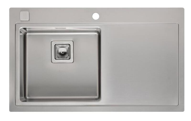 Virtuves izlietne Phoenix 40 (L), viena bļoda ar plauktu, 860x510 mm, kreisā puse - Image 1