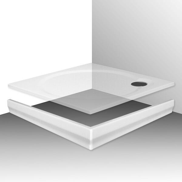 Panelis dušas paliktnim Aloha M, Macao M, 900x900 mm, balts - Image 1