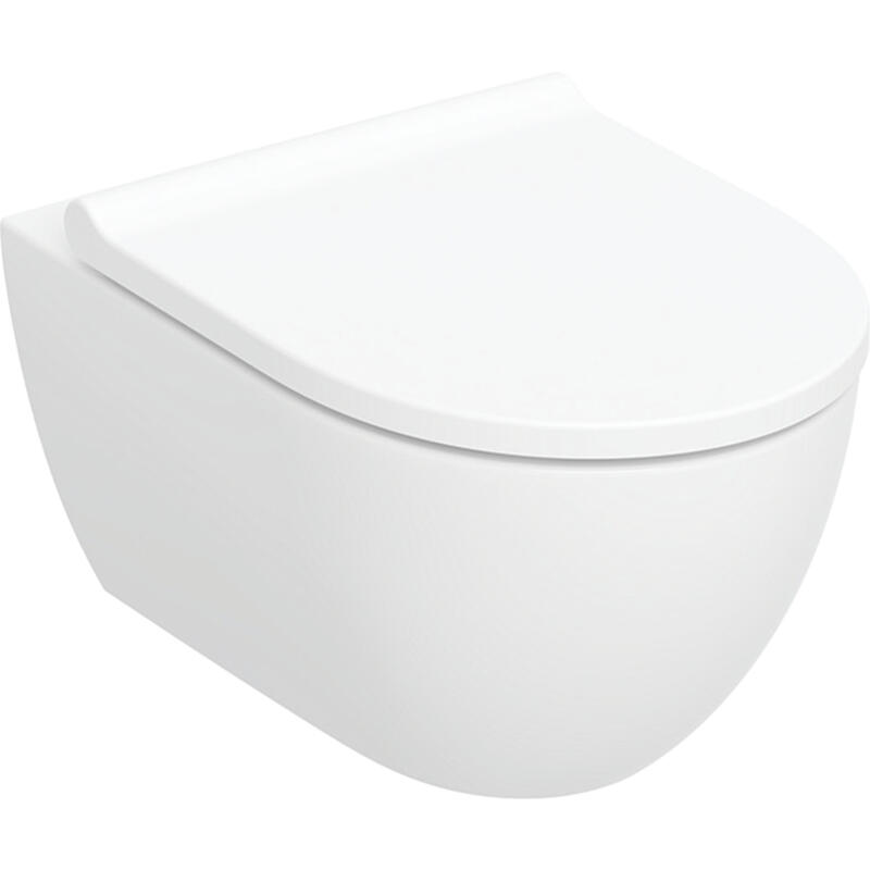 Pods ar vāku SC Acanto, stiprināms pie sienas, 530x360 mm, Turboflush, balts - Image 1