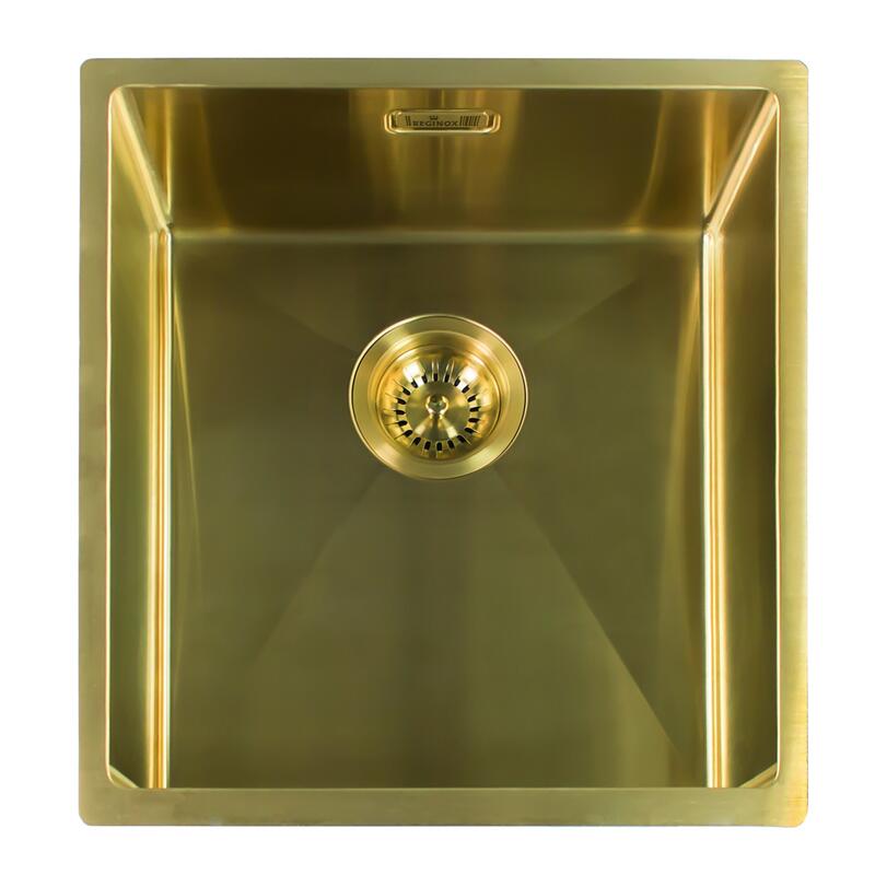 Virtuves izlietne Miami (L), viena bļoda, 500x400 mm, gold - Image 1