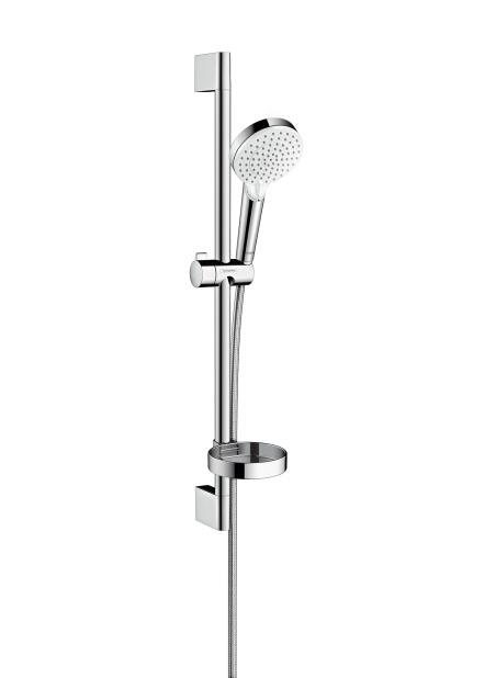 Rokas dušas komplekts Crometta 100 Vario Casetta, 650 mm, ar ziepju trauku, balts/hroms - Image 1