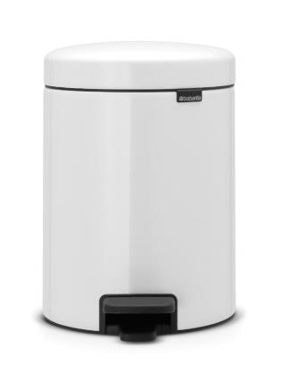 Atkritumu tvertne ar pedāli NewIcon, 5l, balta - Image 1