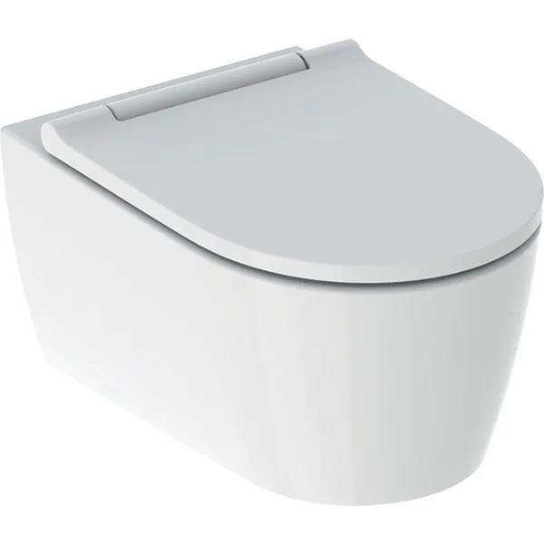 Pods ar QR/SC vāku One Rimless, stiprināms pie sienas, 365x540 mm, TurboFlush, balts - Image 1