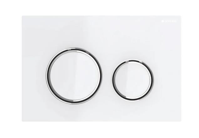 Taustiņš Sigma21, 246x164 mm, balts stikls/hroms - Image 1