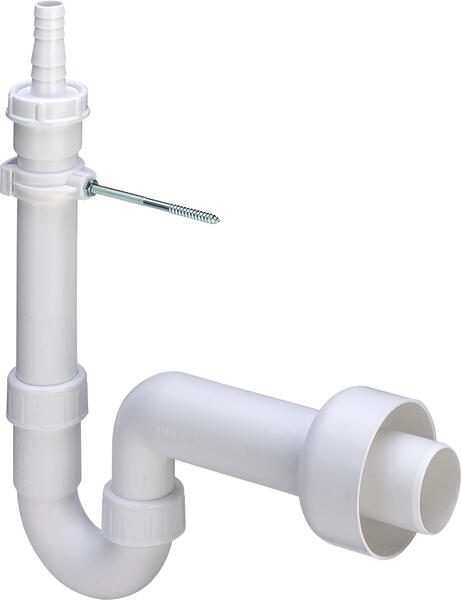 Veļas mašīnas sifons, d=50 mm, plastmasas, balts - Image 1