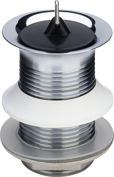 Izplūde bez pārplūdes, 1¼ x 60 mm, hromēts misiņš - Image 1