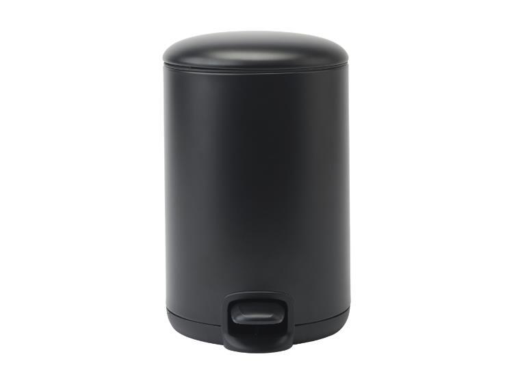 Atkritumu tvertne ar pedāli Kaz, 3l, melns - Image 1