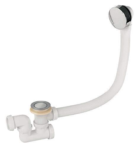 Vannas sifons ar izplūdi Quick Clac, d=40/43 mm, 800 mm, plastmasa, balts/hroms - Image 1