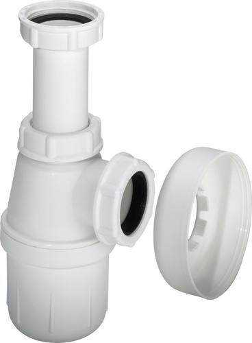Izlietnes sifons, 1¼ x 32 mm, bez noteces, plastmasa, balts - Image 1