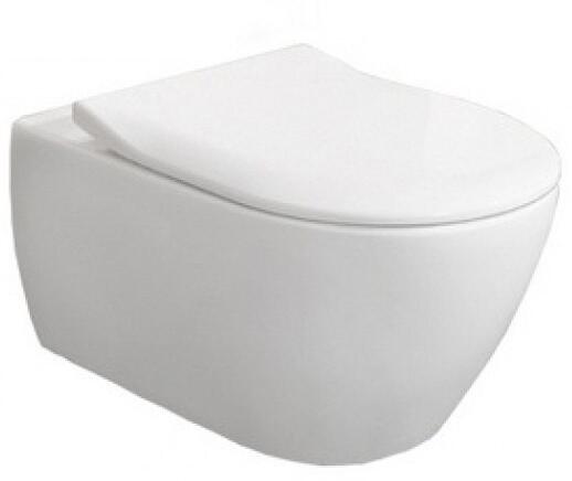 Pods ar QR/SC vāku Subway 2.0 Rimless, stiprināms pie sienas, 370x560 mm, SupraFix, balts - Image 1