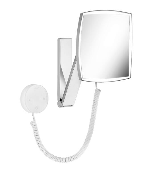 Spogulis ar apgaismojumu iLook_move, 5x palielina, 200x200 mm, hroms - Image 1