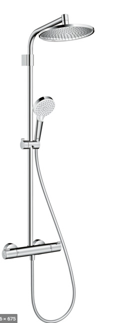 Dušas sistēma ar termostatu Crometta S 240, hroms + JBL dāvanā - Image 1