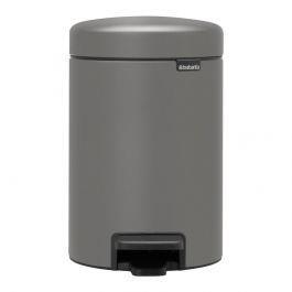 Atkritumu tvertne ar pedāli NewIcon, 3l, mineral concrete grey - Image 1