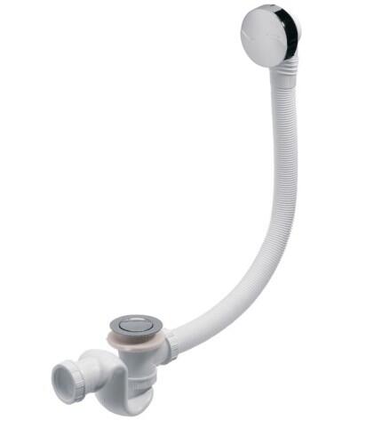 Vannas sifons Elton, d=40 mm, 600 mm, 62 l/min, plastmasa, balts/hroms - Image 1