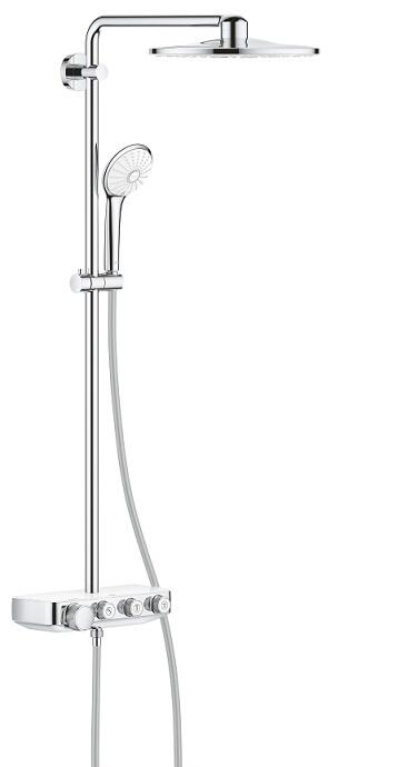 Dušas sistēma ar termostatu SmartControl Euphoria Duo 310, hroms/balts - Image 1