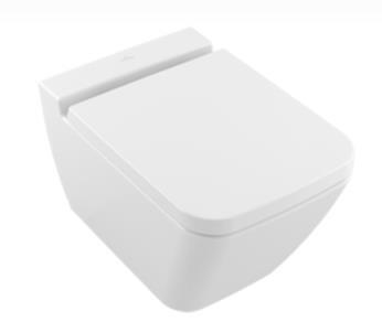 Pods Finion Rimless, stiprināms pie sienas, 375x560 mm, SupraFix, DirectFlush, balts CP - Image 1