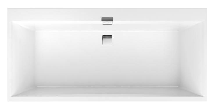 Vanna Squaro Edge 12 Duo, 1700x750 mm, ar sifonu, ar kājām, balta Quaryl® - Image 1