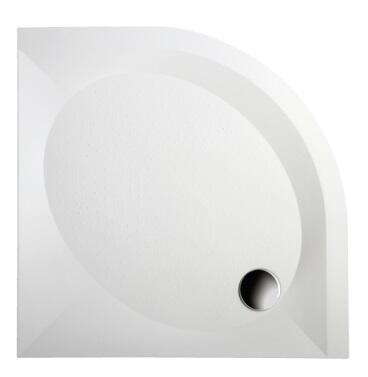 Dušas paliktnis Art, 800x800 mm, r=550, ar paneli, balts - Image 1