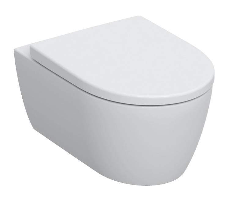 Pods ar QR/SC vāku iCon Rimfree, stiprināms pie sienas, 355x530 mm, balts - Image 1