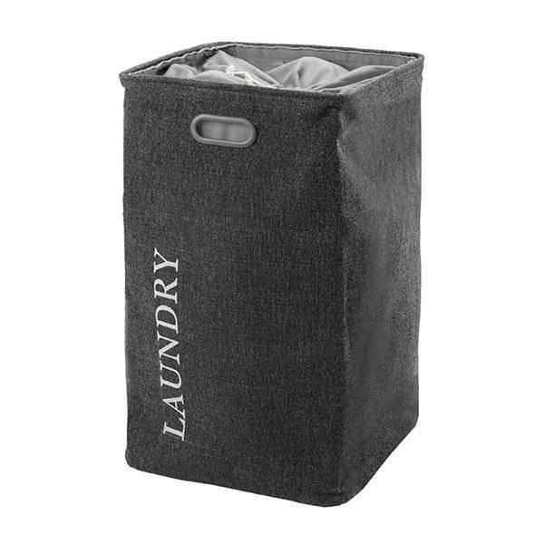 Veļas kaste Evora, 400x400 mm, h=700 mm, 112 l, dark grey - Image 1