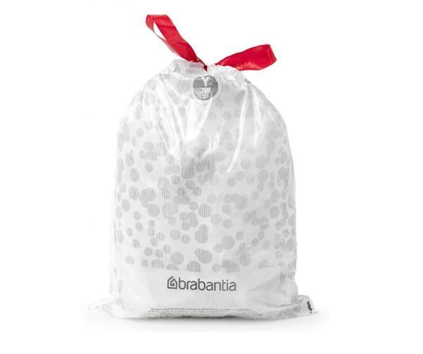Atkritumu tvertnes ielikņi Y, 20l,  10 maisi rullītī, balti - Image 1