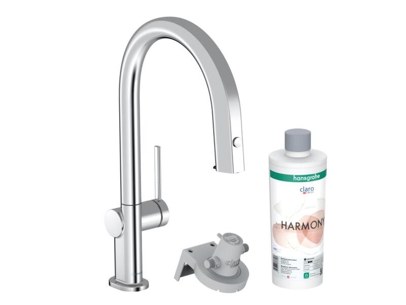 Virtuves izlietnes maisītājs ar izvelkamu dušu Aqittura M91 FilterSystem 210, hroms + sBox - Image 1