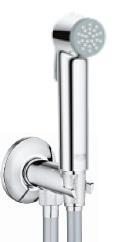 Bidetta Trigger Spray 30 I, ar noslēdzošo ventili un izvadu no sienas, 1250 mm, hroms - Image 1