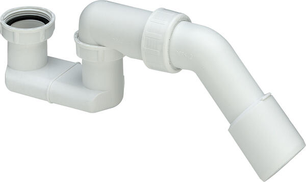 Dušas paliktņa sifons bez izplūdes, 1½ x 40/50 mm, plastmasa, balts - Image 1