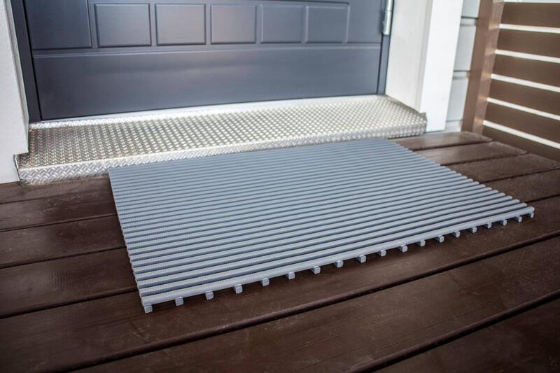 Paklājs-kājslauķis Seifti 600x400, pelēks - Image 1