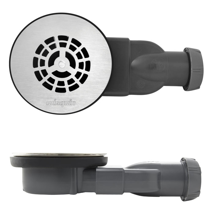 Dušas paliktņa sifons Slim, d=90x40mm, zemais, ar pretsmakas vārstu, 27 l/min, NT reste - Image 1