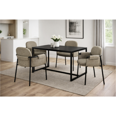 Ēdamgalds Tenzo Lipp 140×90 cm, Shadow Black 