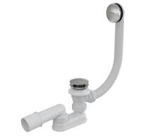 Vannas sifons ar izplūdi "click-clack", d=40/50 mm, 570 mm, plastmasa, balts/hroms