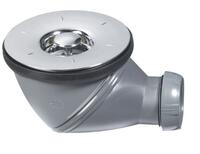 Dušas paliktņa sifons James, d=90x40 mm, plastmasa, balts/hroms